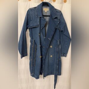 NWOT Michael Kors Jean Trench Coat